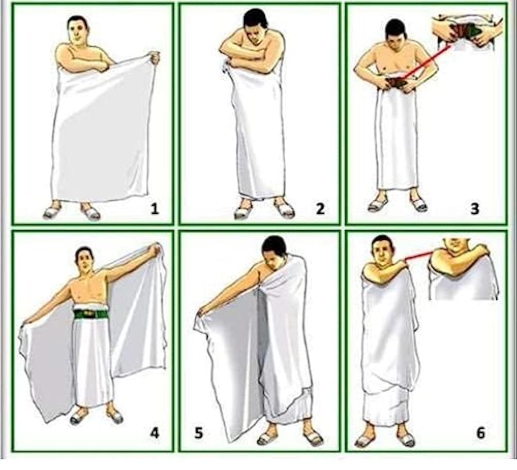 Weinbux Ahram Ihram Fabric Set for Hajj Umrah